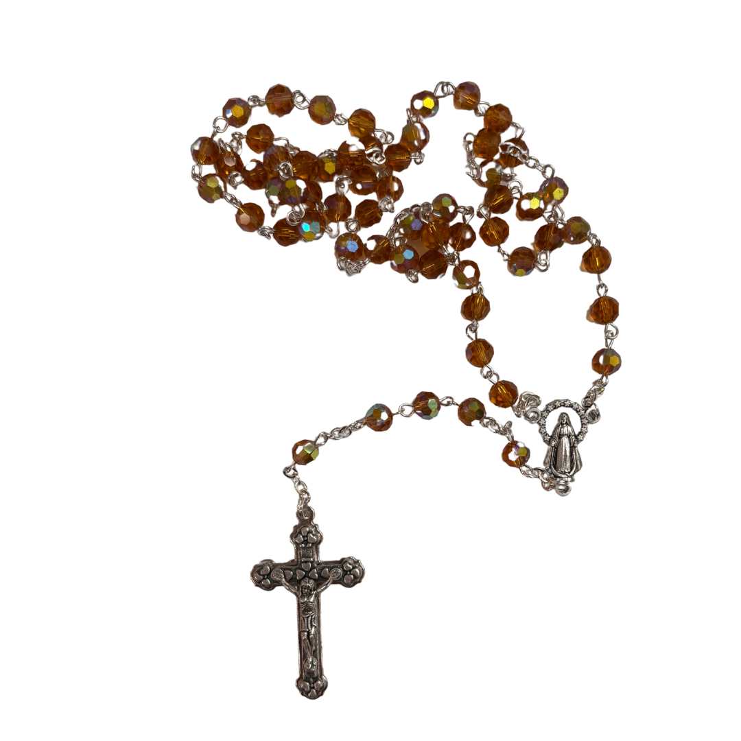 Topaz Crystal Beaded Rosary