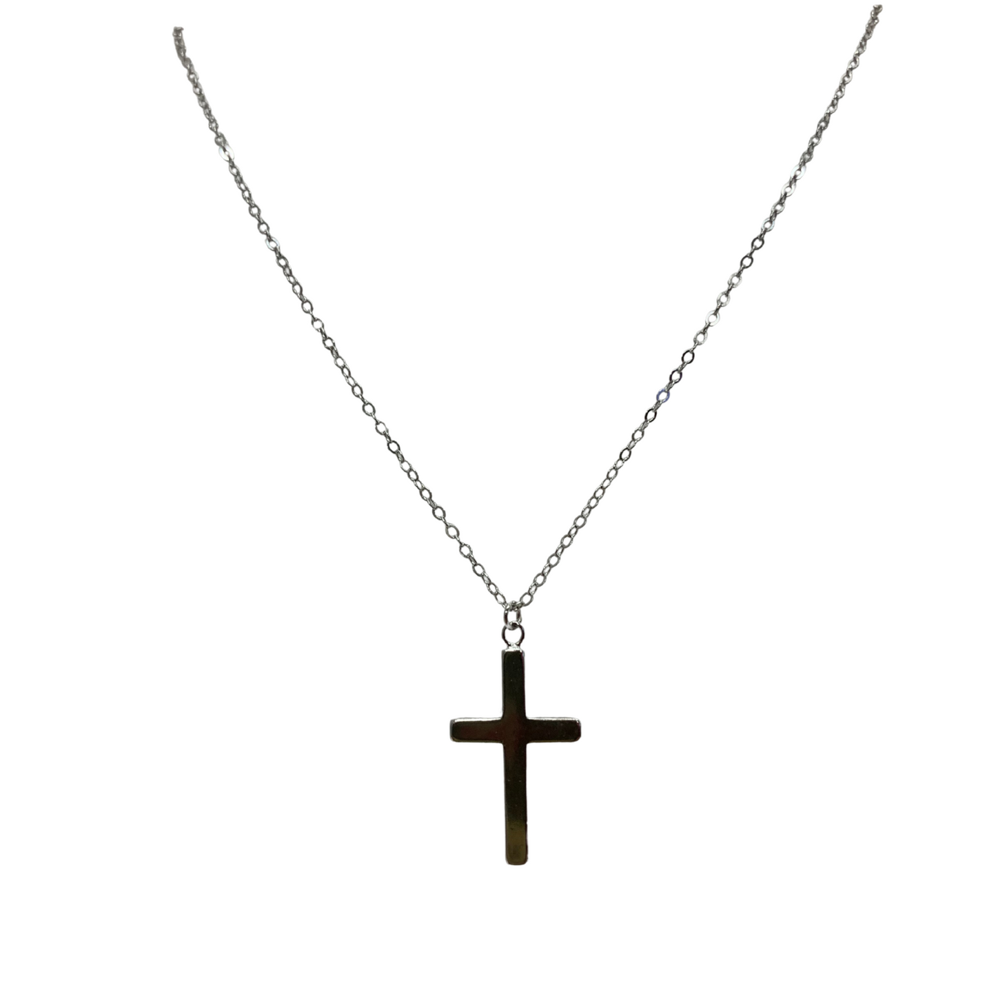 Necklace with Silver Cross Pendant