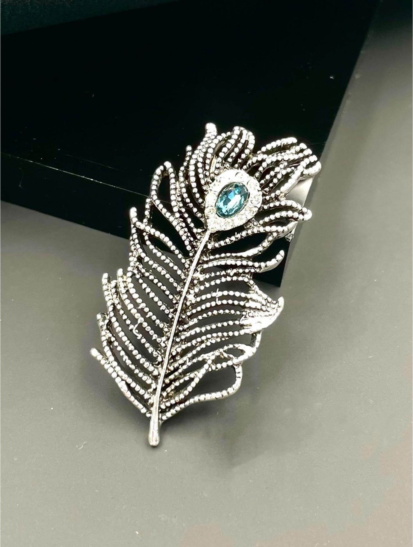 Peacock Feather Brooch