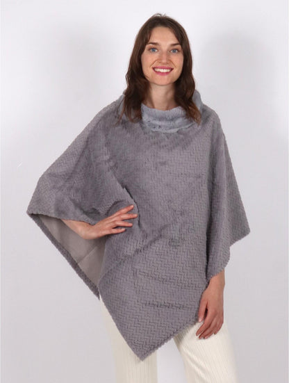 Faux Fur Grey Cape