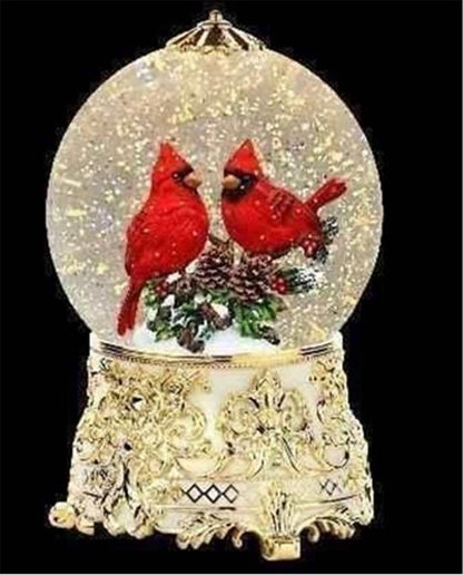 Cardinals Glitter Globe