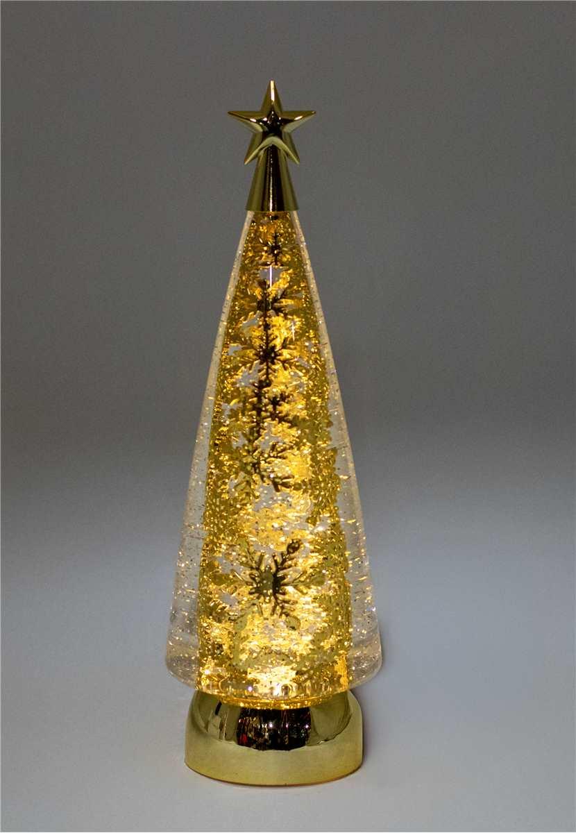 LED Water Spinning Gold Tree
