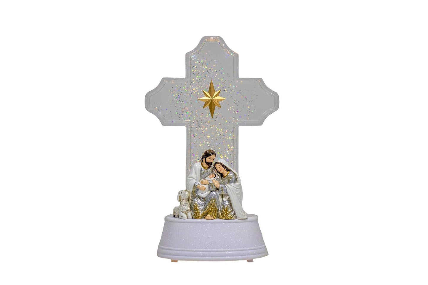 LED Nativity Water-Spinning Cross