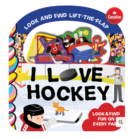 I Love Hockey – Interactive Lift-the-Flap Board Book for Toddlers & Preschoolers