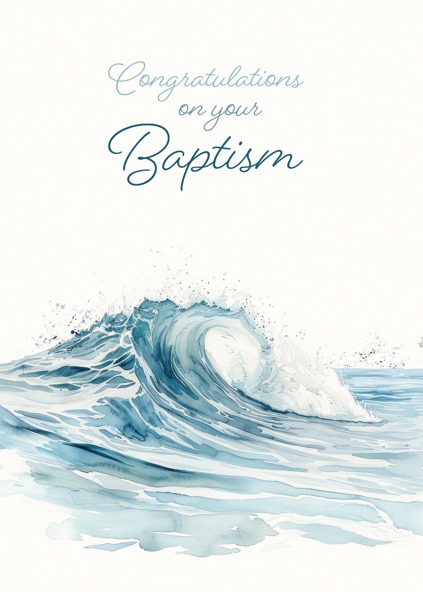 Baptism Card – Wave Design