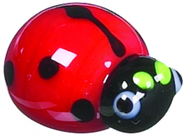 Tiny Glass Ladybug Pocket Token with Poem