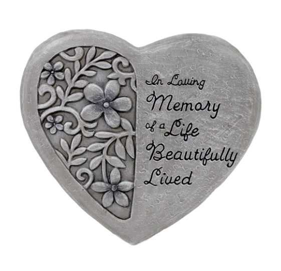 In Loving Memory Heart Stepping Stone