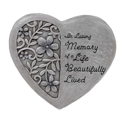 In Loving Memory Heart Stepping Stone