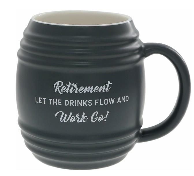 Retired “Let the Drinks Flow” Barrel Mug