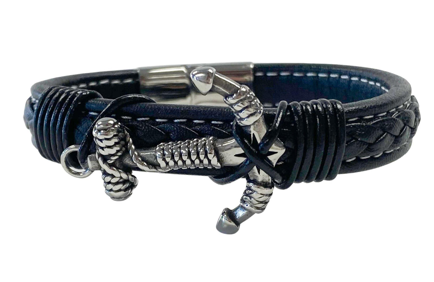 Leather Bracelet with Anchor