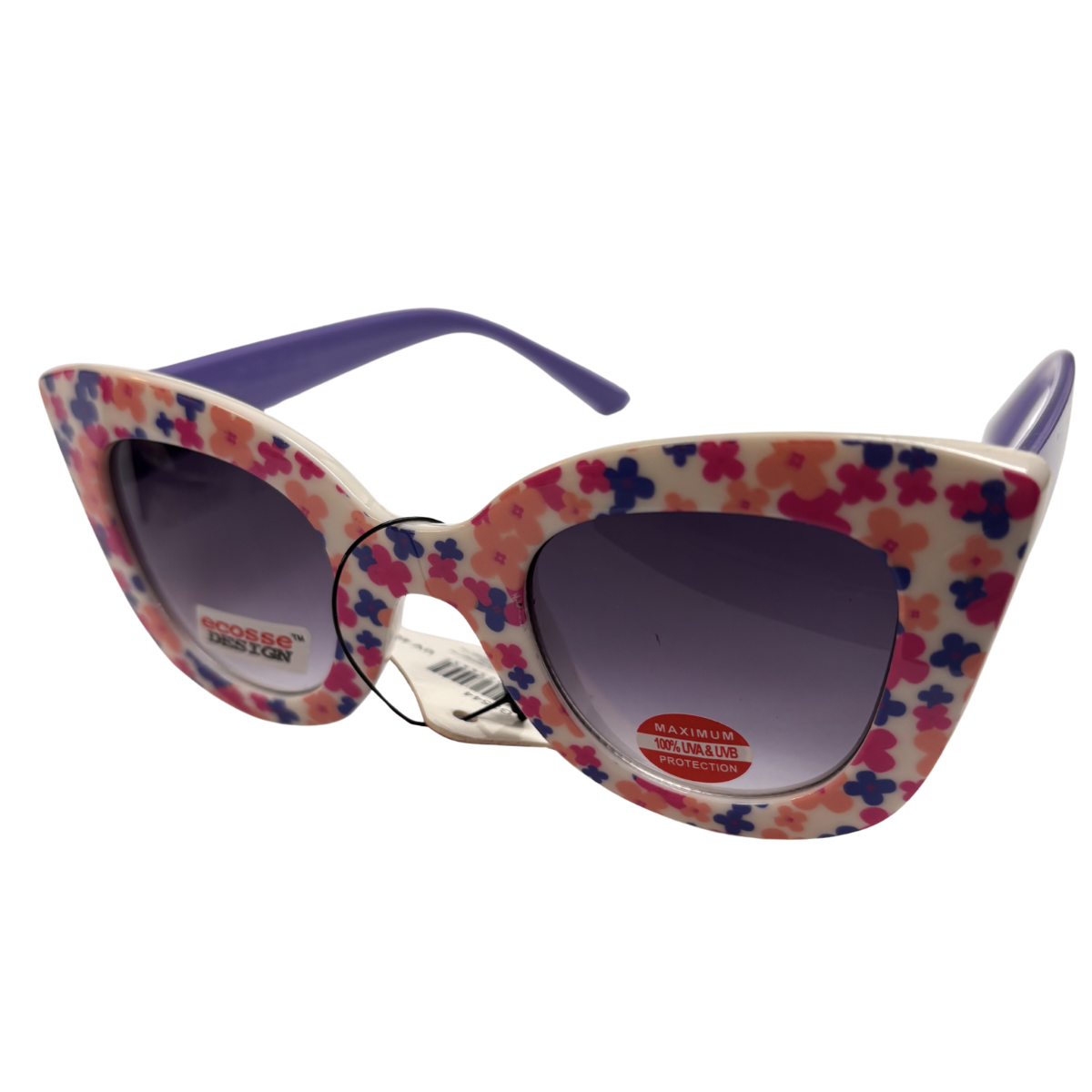 Kids’ Floral Sunglasses with Purple Arms – 100% UVA/UVB Protection