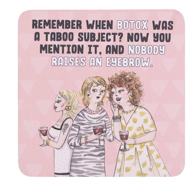 Botox Decorative Cork Coaster