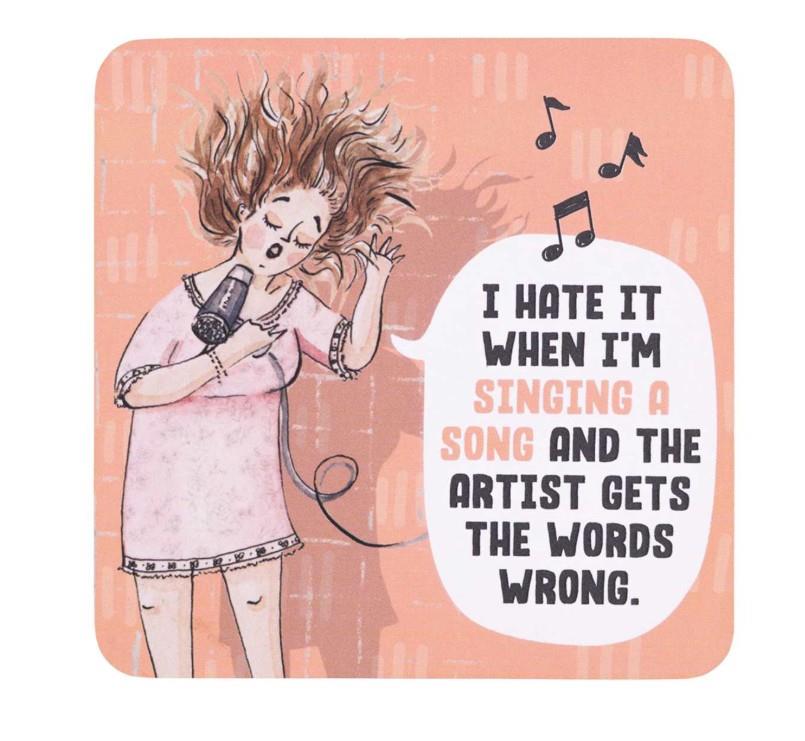 Singing Wrong Decorative Cork Coaster
