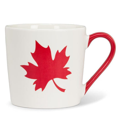 Bone China Canada Mug with Red Maple Leaf – 3.5"
