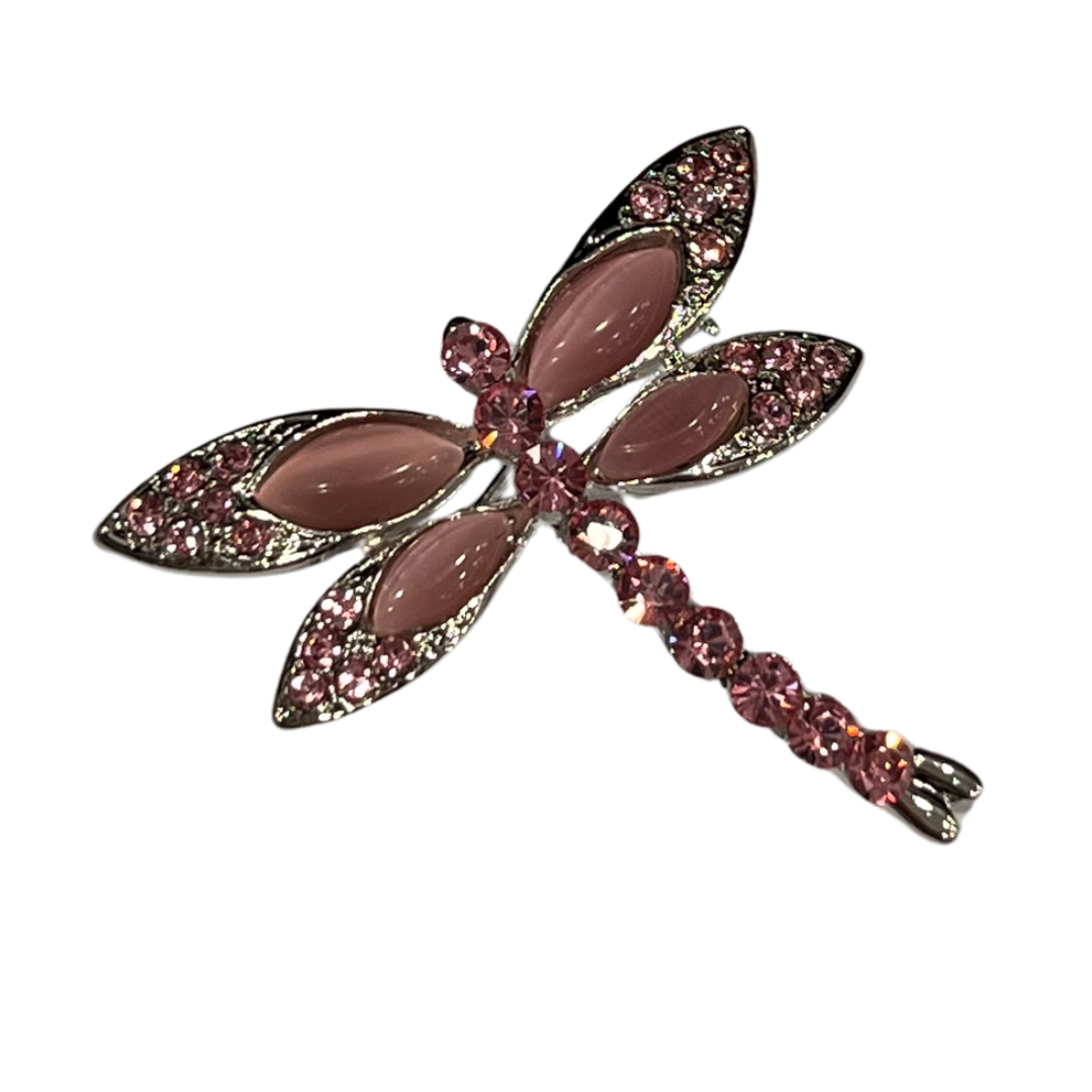 Pink Dragonfly Brooch
