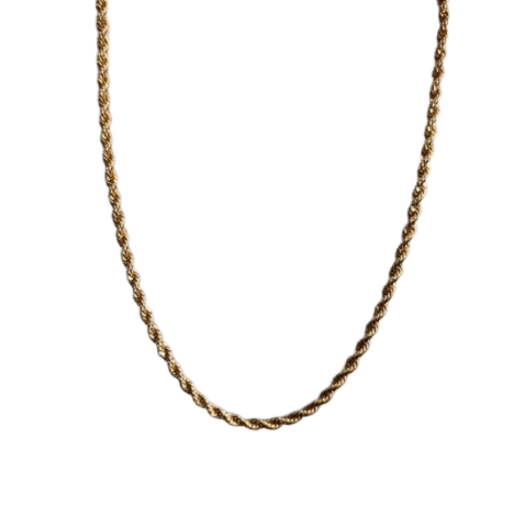Gold-Tone Rope Necklace – 24" Long – Nickel-Free