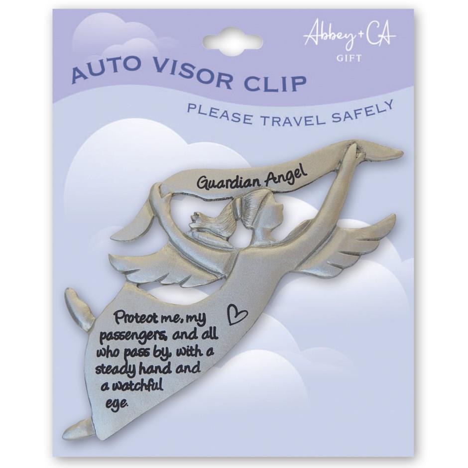 Flying Guardian Angel Auto Visor Clip