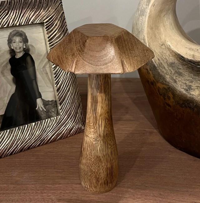 Wooden Mushroom Figure