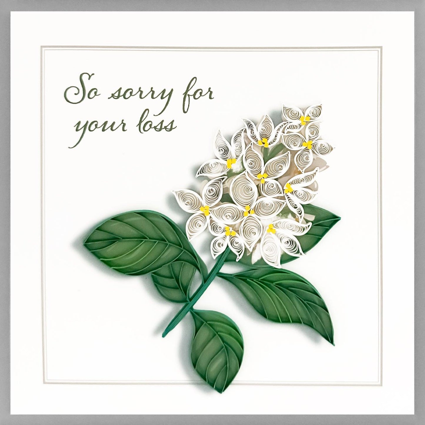 Handcrafted Quilling Sympathy Card