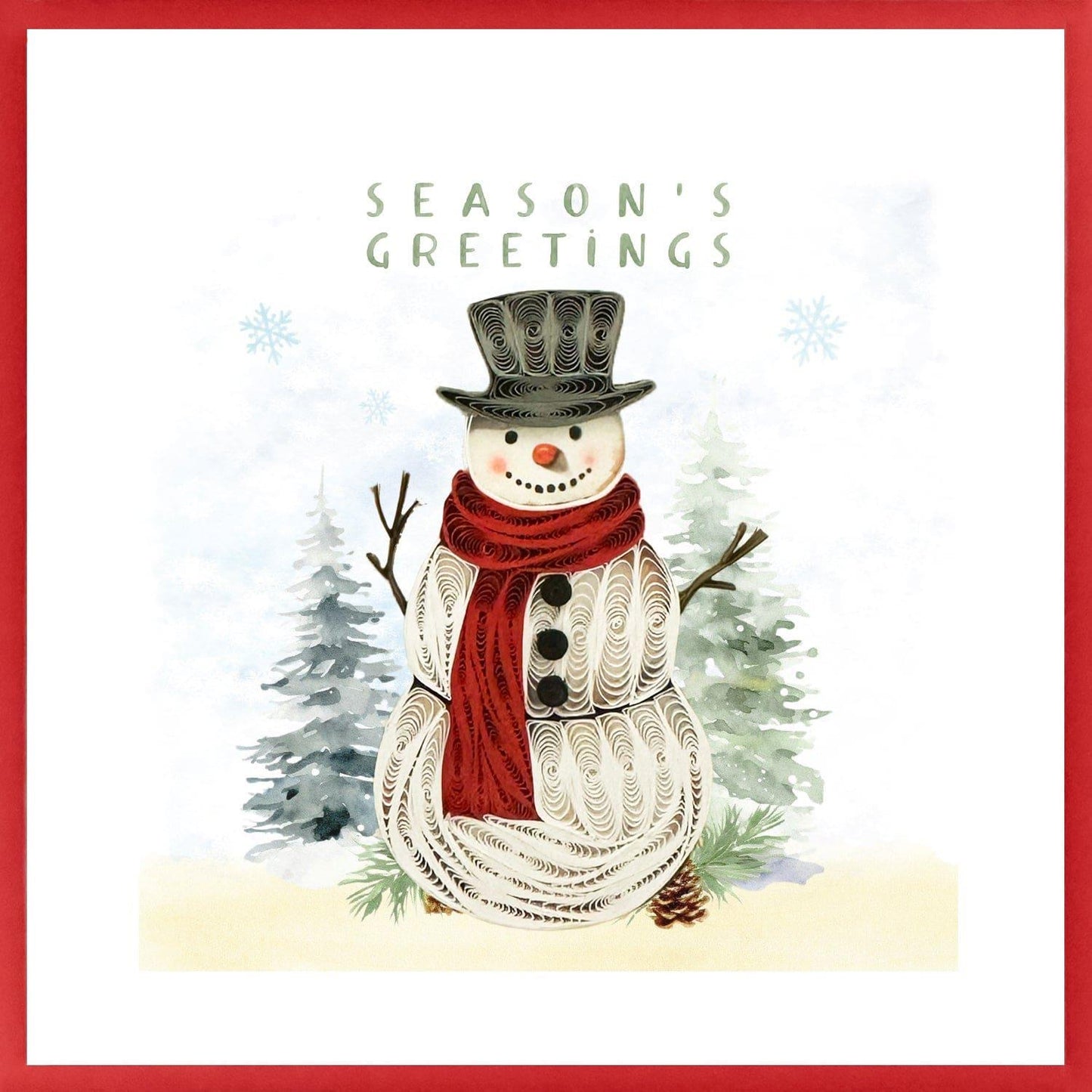 Quilling Christmas Card – Snowman
