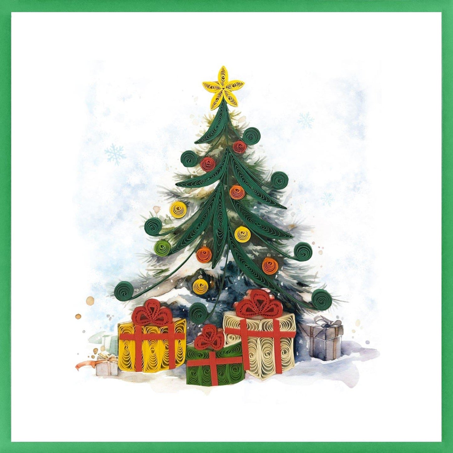 Quilling Christmas Card – Christmas Tree with Presents