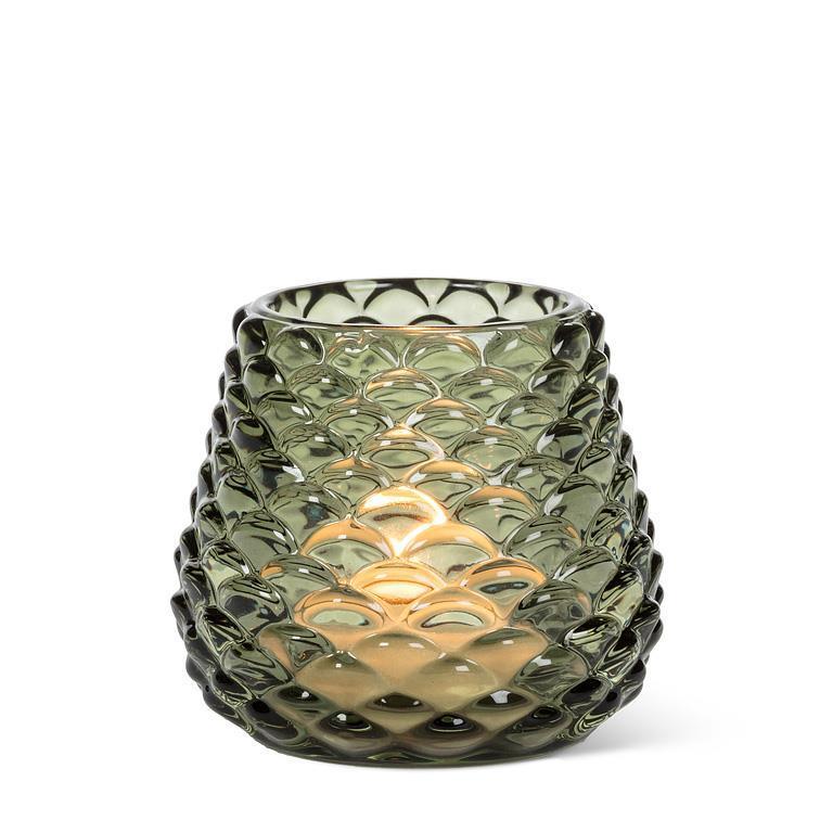 Small Green Pinecone Tealight Holder
