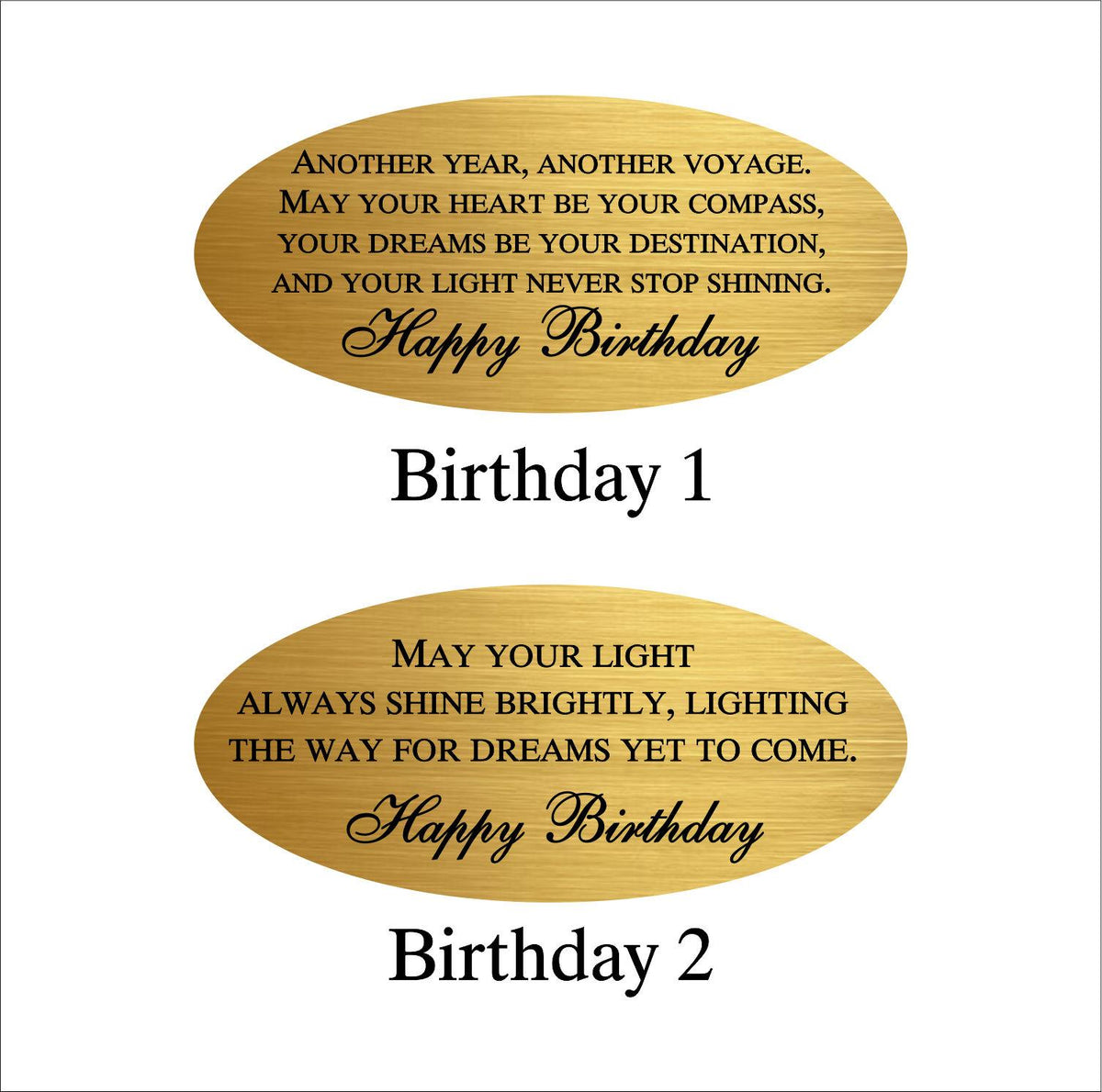 Gold-Tone Lighthouse Birthday Plaque