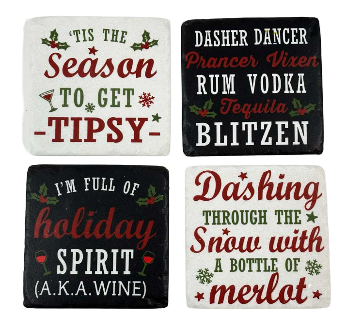 Holiday Spirit Coaster Set
