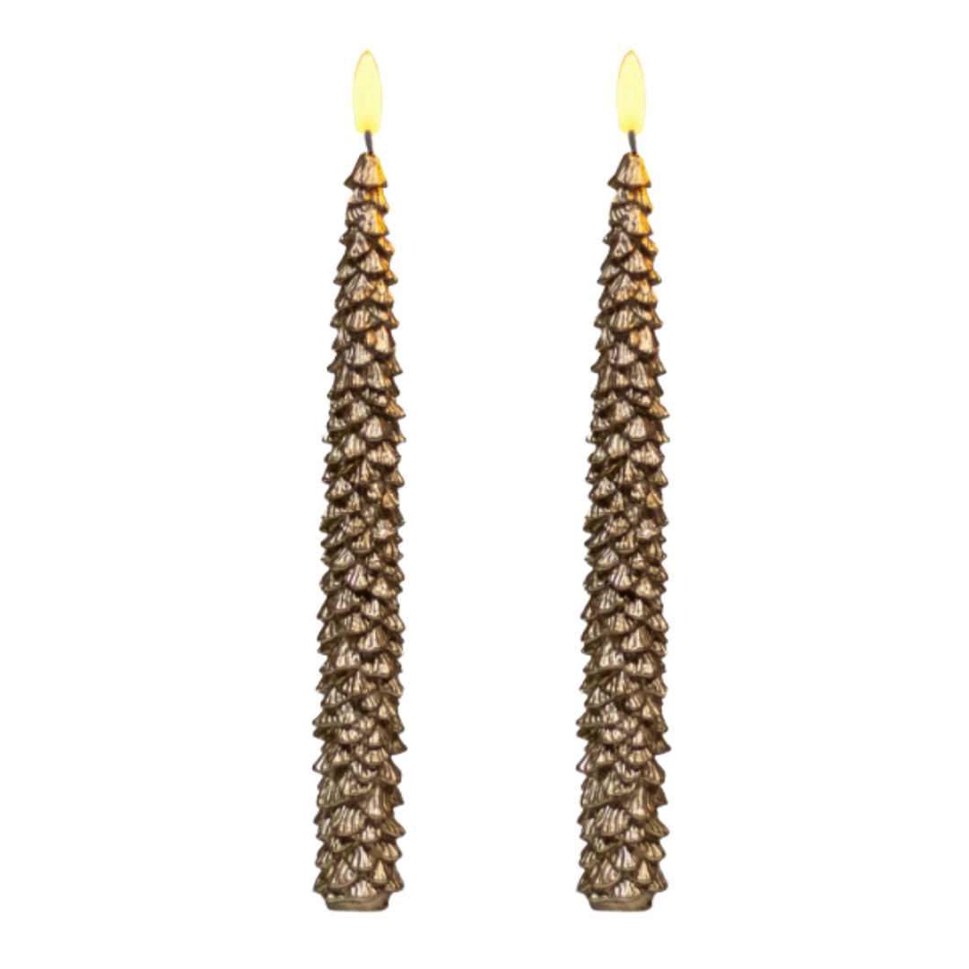 LED Wax Gold Tree Candle