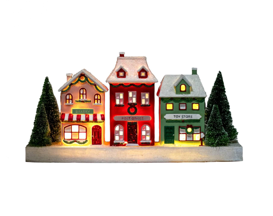 LED Christmas Village Scene