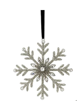 Glittering Snowflake Christmas Ornament