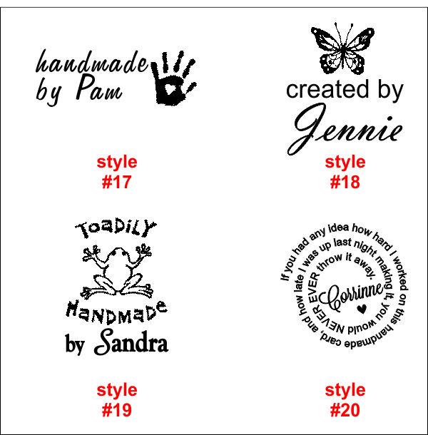 Handmade by Custom Made Rubber Stamp