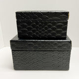 Black Faux Leather Box