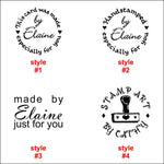Handmade by Custom Made Rubber Stamp