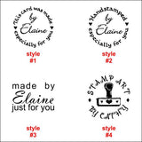 Handmade by Custom Made Rubber Stamp