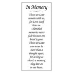 Engraving Idea - In Memory Poem