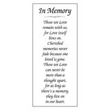 Engraving Idea - In Memory Poem