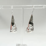 Fan Shaped Silver Earring by L Carr, Rubies Inc., Chatham, Ontario