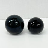 Black Glass 2 inch Paperweight