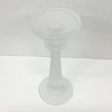 Frosted Pillar Candle Holder
