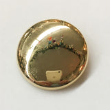 Round Gold Tone Brooch