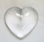 Glass Heart Paper Weight