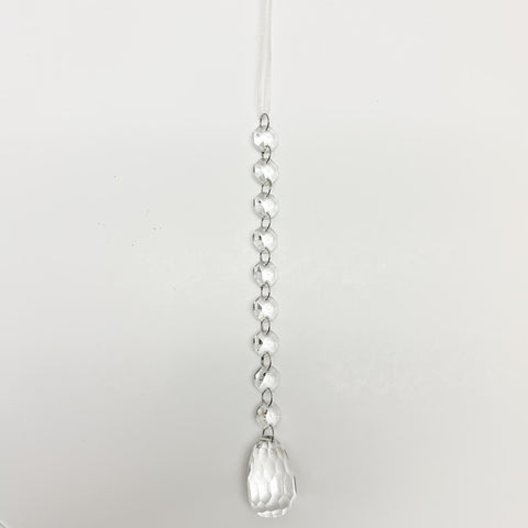 Crystal Drop Ornament 8"