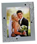 Silver Hearts 8x10 Picture Frame