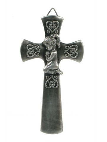 "Praying Girl" Wall Hanging Cross