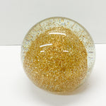 Gold Flake Glass Paperweight