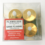 Box of 4 Gold Battery Candles