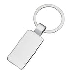 Silver Rectangle Keychain