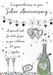 25th Wedding Anniversary Card - Rubies, Chatham, Ontario, Canada