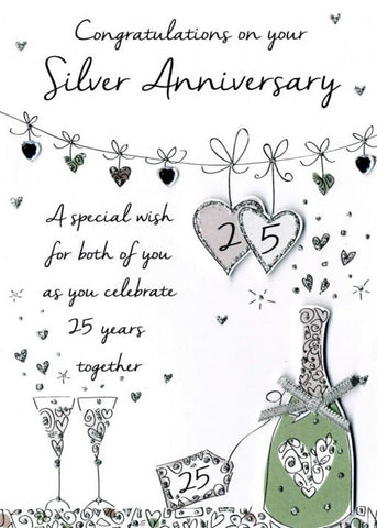 25th Wedding Anniversary Card - Rubies, Chatham, Ontario, Canada